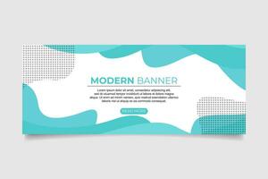 Abstract banner with modern shapes vector