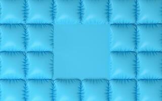 A blue cushion of air, 3d rendering. photo