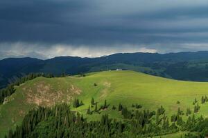 Mountains with a cloud day. photo