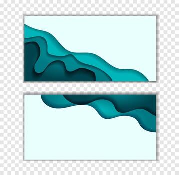 antecedentes con verde resumen multicapa ondulado modelo. papel Arte estilo. modelo diseño para carteles, pancartas, volantes, folletos vector