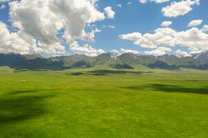 Nalati grassland with the blue sky. photo