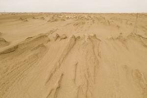 Dryness land with erosion terrain, geomorphology background. photo