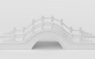 Arch bridge with white background, 3d rendering. photo