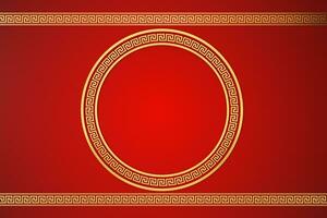 Chinese style red background, festival decoration, 3d rendering. photo