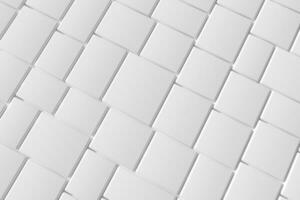 loseta blanco cubitos con brecha, 3d representación. foto