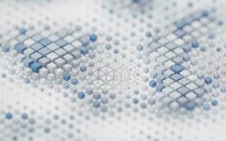 Abstract cube material, geometry background, 3d rendering. photo