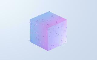 Translucent gradients cubes and materials, 3d rendering. photo