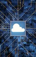 Cloud computing and dada transmission, science and technology, 3d rendering. photo