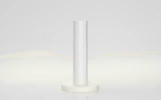 Blank cosmetic tube packaging mockup, 3d rendering. photo