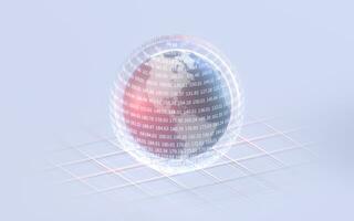 Big data and the earth, information technology concept, 3d rendering. photo