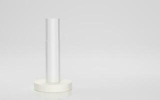 Blank cosmetic tube packaging mockup, 3d rendering. photo