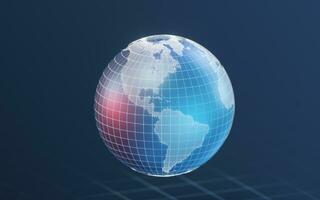 Big data and the earth, information technology concept, 3d rendering. photo