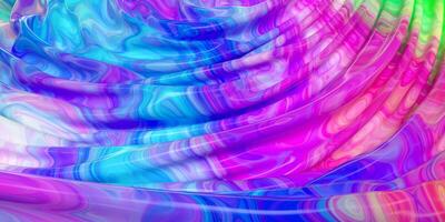 Wave colorful painting pattern with fabric background, 3d rendering. photo