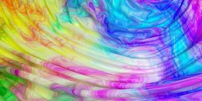 Wave colorful painting pattern with fabric background, 3d rendering. photo