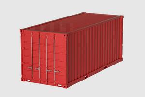 Container and weight,logistics and transmission,3d rendering. photo