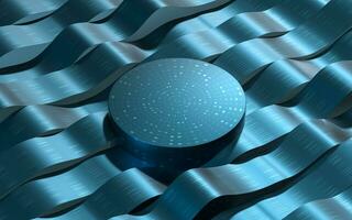 Flowing wave clothe background, 3d rendering. photo