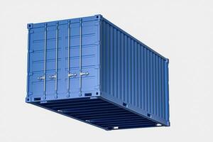 Container and weight,logistics and transmission,3d rendering. photo