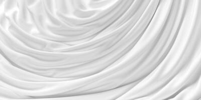 White pleated cloth background, 3d rendering. photo