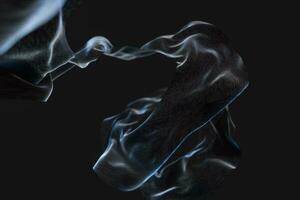 Flowing silk with black background,3d rendering. photo