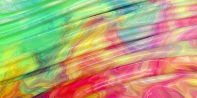 Wave colorful painting pattern with fabric background, 3d rendering. photo