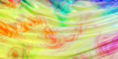 Wave colorful painting pattern with fabric background, 3d rendering. photo