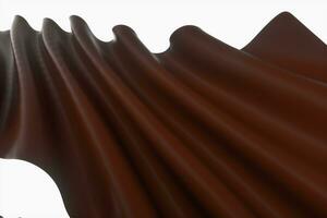 olas de caramelo y chocolate, 3d representación. foto