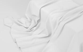 fluido ropa con blanco fondo, 3d representación. foto