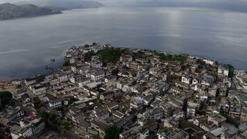 Village and lake in Shuanglang, Yunnan, China. video