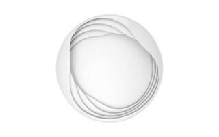 White curves with abstract geometry, 3d rendering. photo