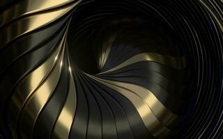 Abstract geometry with black background, 3d rendering. photo