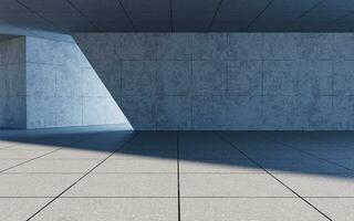 Abstract concrete buildings with open background, 3d rendering. photo