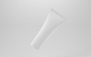 Blank cosmetic bottle with white background, 3d rendering. photo
