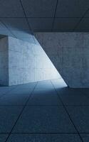 Abstract concrete buildings with open background, 3d rendering. photo