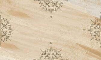 grunge compass water color background vector