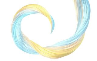 Abstract flowing gradient lines, 3d rendering. photo