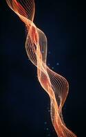 Flowing wave lines, curve pattern, 3d rendering. photo