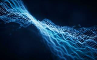 Flowing wave lines, curve pattern, 3d rendering. photo