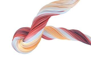 Abstract flowing gradient lines, 3d rendering. photo