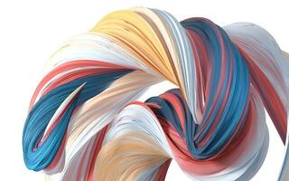 Abstract flowing gradient lines, 3d rendering. photo