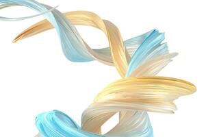 Abstract flowing gradient lines, 3d rendering. photo