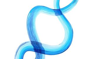 Abstract flowing gradient lines, 3d rendering. photo