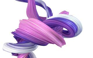 Abstract flowing gradient lines, 3d rendering. photo