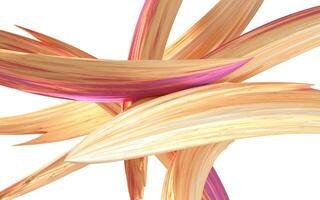 Abstract flowing gradient lines, 3d rendering. photo