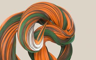 Abstract flowing gradient lines, 3d rendering. photo