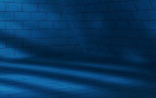 Dark brick room with light comes in, 3d rendering. photo