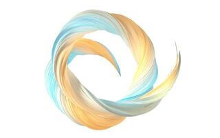 Abstract flowing gradient lines, 3d rendering. photo