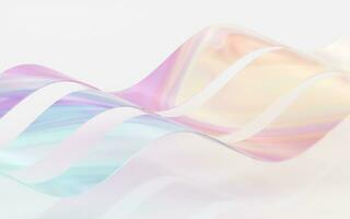 Gradient glass with white background, 3d rendering. photo