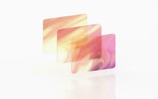 Gradient glass with white background, 3d rendering. photo