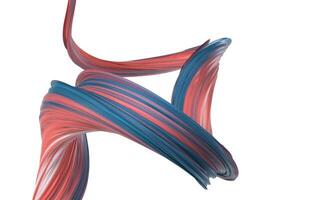 Abstract flowing gradient lines, 3d rendering. photo