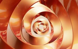 Golden curve frame background, 3d rendering. photo